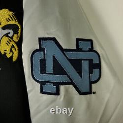 UNC Tar Heels Mitchell & Ness NCAA Satin Varsity Jacket L Large Black White NWT