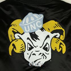 UNC Tar Heels Mitchell & Ness NCAA Satin Varsity Jacket L Large Black White NWT