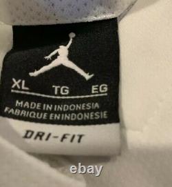 UNC Tar Heels Nike Air Jordan #1 Basketball Jersey Jumpman Logo Size XL White