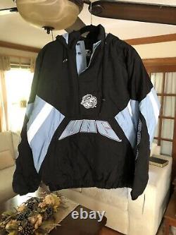 UNC Tarheels Starter 7 Times Champion Black Half Zip Pull Over Hooded Jacket