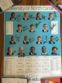 UNC bball signed poster- 1992 team, mint condition! Includes Dean Smith Auto