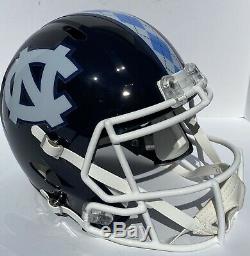 Unc North Carolina Tarheels Riddell Speed Full Size Custom Blue Football Helmet