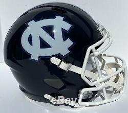Unc North Carolina Tarheels Riddell Speed Full Size Custom Blue Football Helmet