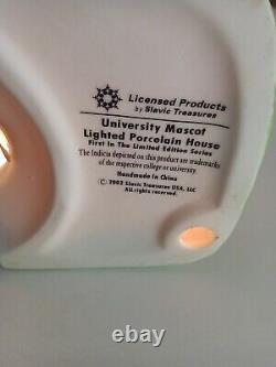 University NORTH CAROLINA 2003 Slavic LIGHTED porcelain GO TAR HEELS House UNC