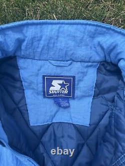 University Of North Carolina UNC Starter Jacket Puffer Zip L
