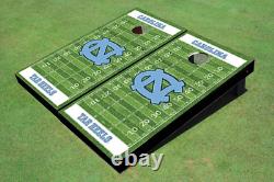 University of North Carolina UNC White Matching Football Field Custom Cornhole