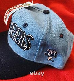 VINTAGE 90's TOW UNC Tarheels Snapback Hat Logo 3D Go Graffiti Lts Team Color Wo