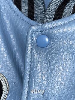 VINTAGE Z Sports 1990s UNC Tar Heels N. Carolina 100% Leather Jacket Size Medium