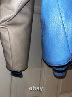 VINTAGE Z Sports 1990s UNC Tar Heels N. Carolina 100% Leather Jacket Size Medium