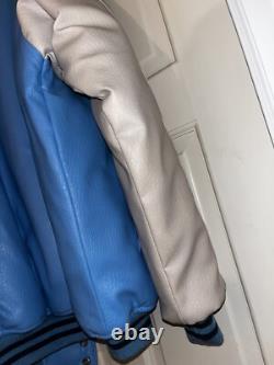 VINTAGE Z Sports 1990s UNC Tar Heels N. Carolina 100% Leather Jacket Size Medium