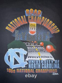 VTG 1993 UNC Tar Heels Champs T-Shirt Salem Sportswear Single Stitch 90s M/L