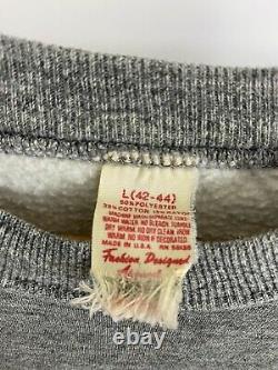 VTG 60s UNC Carolina Tar Heels Tri-Blend Crewneck Sweatshirt Size L USA