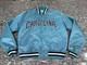 Vtg 80's Starter Unc North Carolina Blue Satin Bomber Jacket Sz Med. Button Up