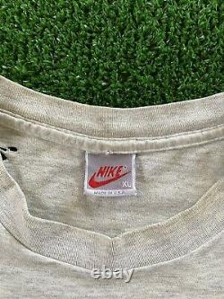VTG 80s 90s Nike UNC North Carolina Tar Heels T-Shirt USA Rare Jordan Gray Tag