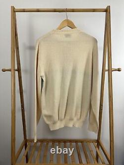 VTG 80s UNC Carolina Tar Heels Pep Band Color Block Knit Acrylic Sweater Size L