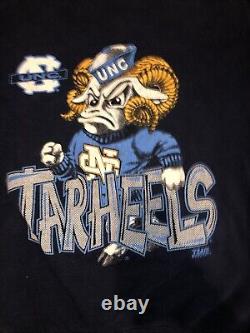 VTG 90s NCAA UNC NORTH CAROLINA TAR HEELS SALEM SPORTSWEAR SWEATSHIRT L Large