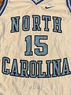 VTG 90s Nike NCAA Vince Carter UNC Tar Heels Jersey White Tag Rare Adult 2XL