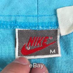 VTG 90s Rare Nike Gray Tag Tar Heels UNC Mens Blue Baseball Jersey Shirt Medium
