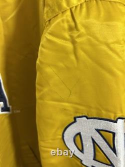 VTG 90s UNC Tar Heels Starter Satin Bomber Jacket Rare NCAA Basketball Flawed