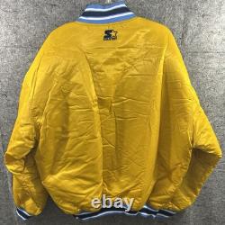 VTG 90s UNC Tar Heels Starter Satin Bomber Jacket Rare NCAA Basketball Flawed