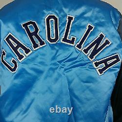 VTG BIKE ATHLETIC Men's UNC TAR HEELS CAROLINA Quilted Satin Jacket XL Blue USA