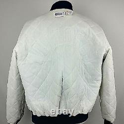 VTG BIKE ATHLETIC Men's UNC TAR HEELS CAROLINA Quilted Satin Jacket XL Blue USA