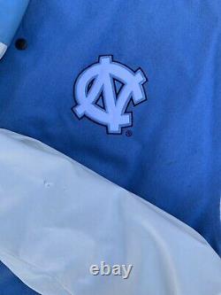 VTG Carolina Tarheels NCAA UNC Leather Varsity Jacket 2XL Jordan Letterman 90s