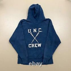 VTG Distressed 70s Champion Reverse Weave UNC Tar Heels Crew Team Hoodie Warm Up