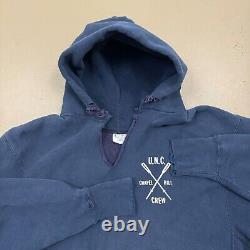 VTG Distressed 70s Champion Reverse Weave UNC Tar Heels Crew Team Hoodie Warm Up