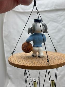 VTG North Carolina UNC Tar Heels Tarheels Basketball Wind Chime Rameses