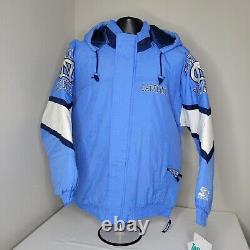 VTG Starter North Carolina Tar Heels Jacket XL Full Zip Embroidered Hooded NWT