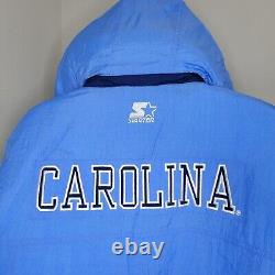 VTG Starter North Carolina Tar Heels Jacket XL Full Zip Embroidered Hooded NWT