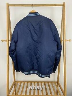 VTG Starter UNC Tar Heels Big Spellout Satin Bomber Jacket Size L