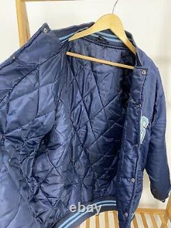 VTG Starter UNC Tar Heels Big Spellout Satin Bomber Jacket Size L