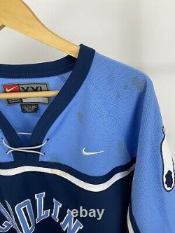 VTG Team Nike UNC Tar Heels Carolina Hockey Stitched Jersey NCAA RARE Size XXL