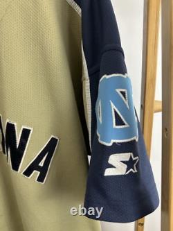 VTG UNC Carolina Tar Heels Baseball NCAA Starter Stitched Jersey RARE Size 4XL