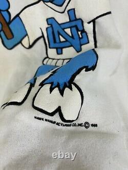 VTG UNC Carolina Tar Heels Double Sided Rameses Raglan 80s Sweatshirt Size S
