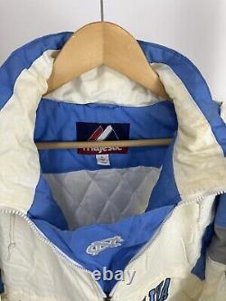 VTG UNC Carolina Tar Heels Rameses Puffer Majestic RARE Colorway Jacket Size L