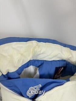 VTG UNC Carolina Tar Heels Rameses Puffer Majestic RARE Colorway Jacket Size L