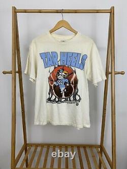 VTG UNC Tar Heels Rameses Smokin' The Competition T-Shirt Size L USA