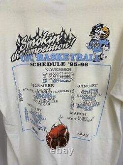 VTG UNC Tar Heels Rameses Smokin' The Competition T-Shirt Size L USA