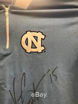 Vince Carter Autographed UNC Tar Heels Custom Warm up jersey JSA COA