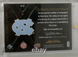 Vince Carter UD Black Autograph/10 UNC Tar Heels