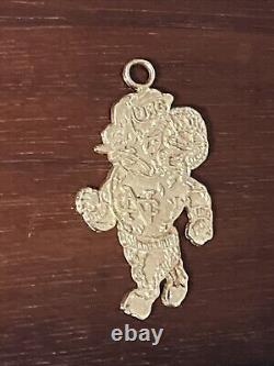 Vintage 14k Yellow UNC Tar Heels Necklace Pendant Officially Licensed
