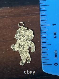 Vintage 14k Yellow UNC Tar Heels Necklace Pendant Officially Licensed