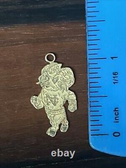 Vintage 14k Yellow UNC Tar Heels Necklace Pendant Officially Licensed