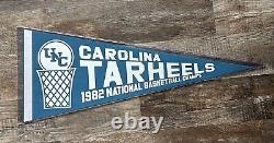 Vintage 1982 North Carolina Tarheels NCAA National Championship Pennant Jordan