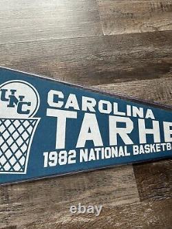 Vintage 1982 North Carolina Tarheels NCAA National Championship Pennant Jordan