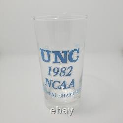 Vintage 1982 UNC National Champions Glass North Carolina Michael Jordan