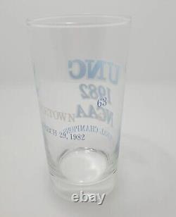 Vintage 1982 UNC National Champions Glass North Carolina Michael Jordan